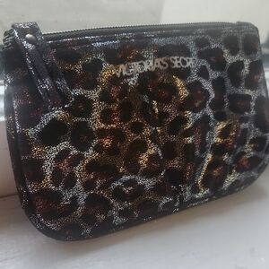 Victoria's Secret Metallic Leopard Cosmetic Bag